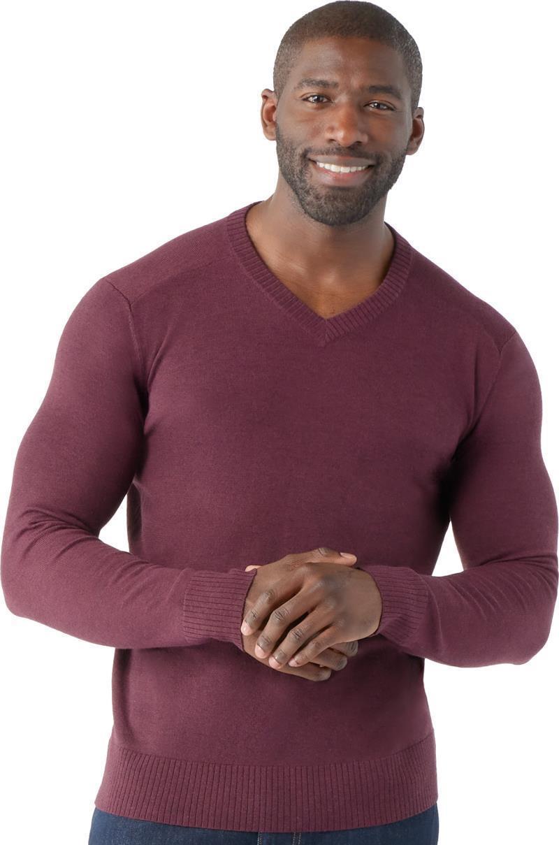 Sparwood V-Neck Sweater - Mens - Eggplant Heather 2