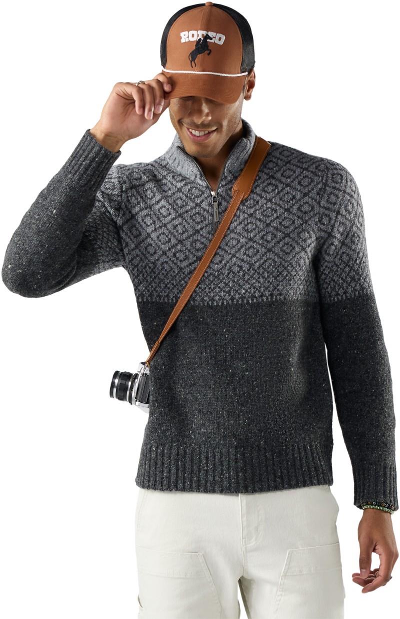 Summit 1/4 Zip Sweater - Mens - charcoal heather 1