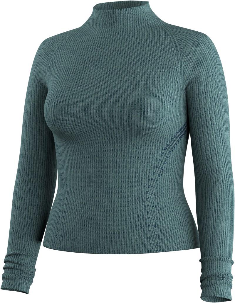 Summit Funnel Neck Sweater - Womens - dusty teal 1