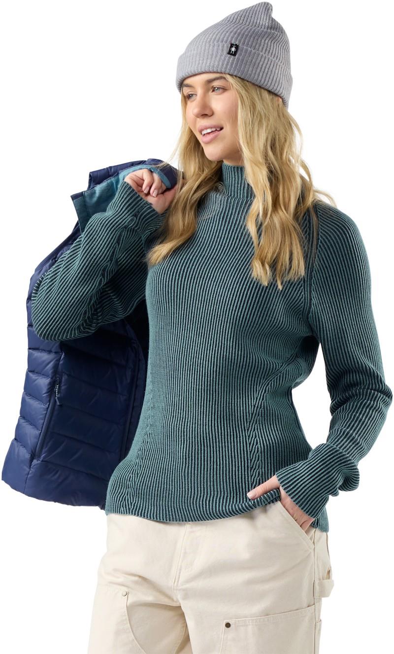 Summit Funnel Neck Sweater - Womens - dusty teal 1