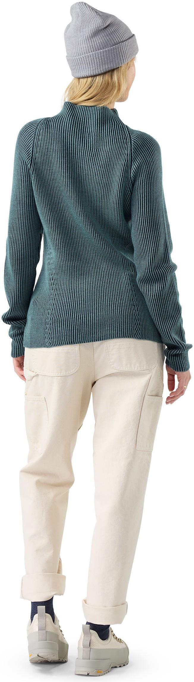 Summit Funnel Neck Sweater - Womens - dusty teal 1