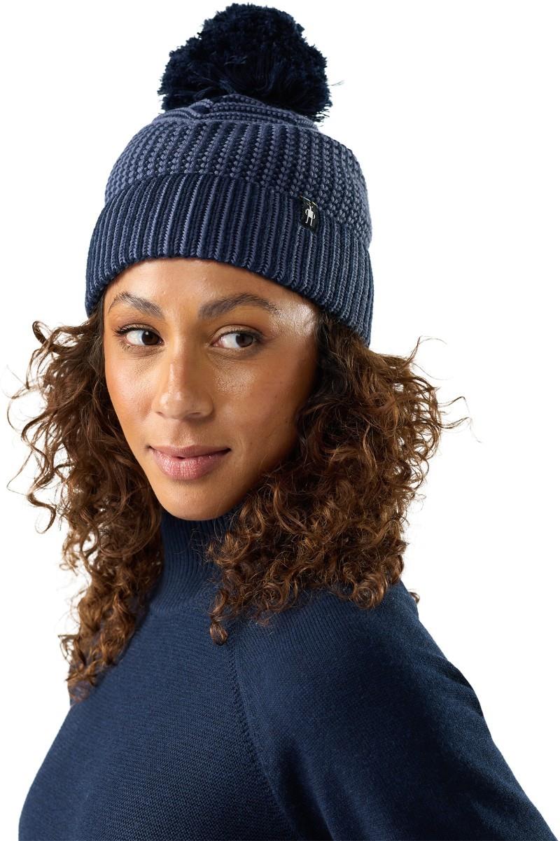 Summit Knit Pom Beanie - deep navy 1
