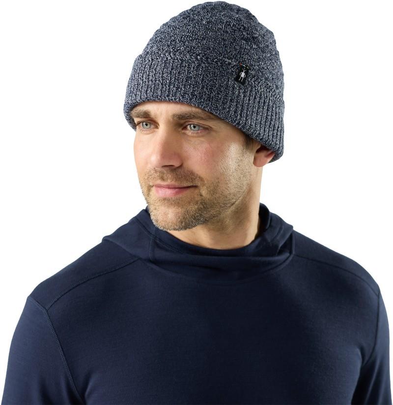 Texture Knit Beanie - deep navy heather 1