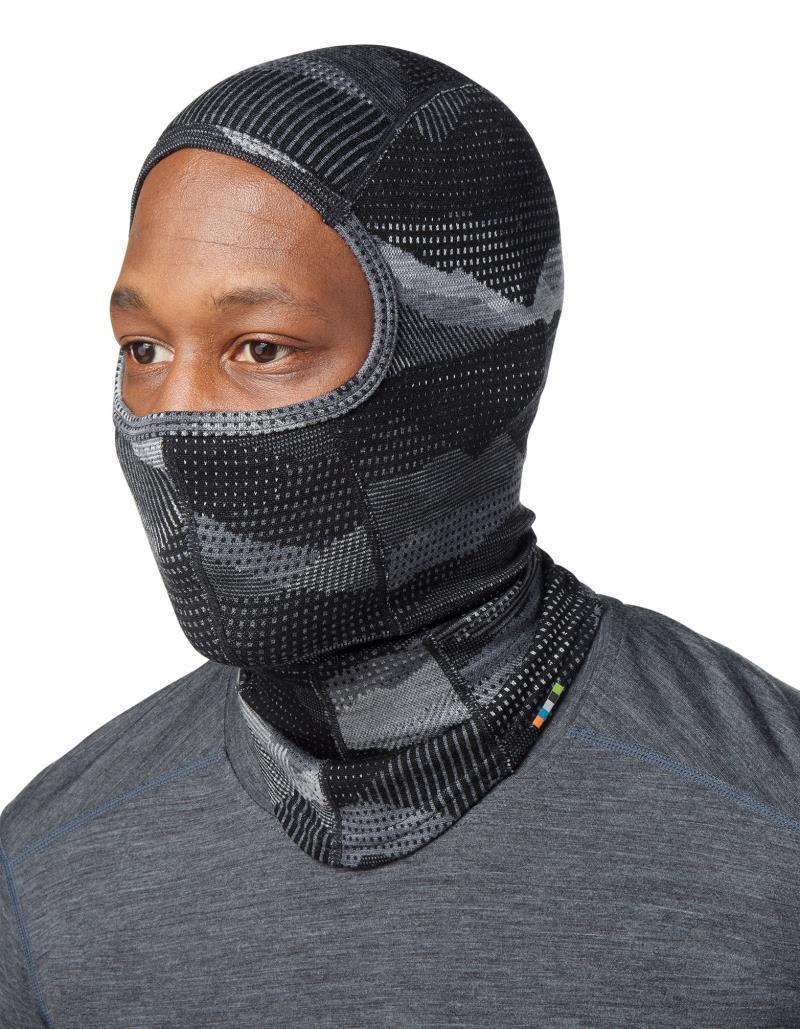 Thermal (250) Merino Pattern Balaclava - black mountain scape 1