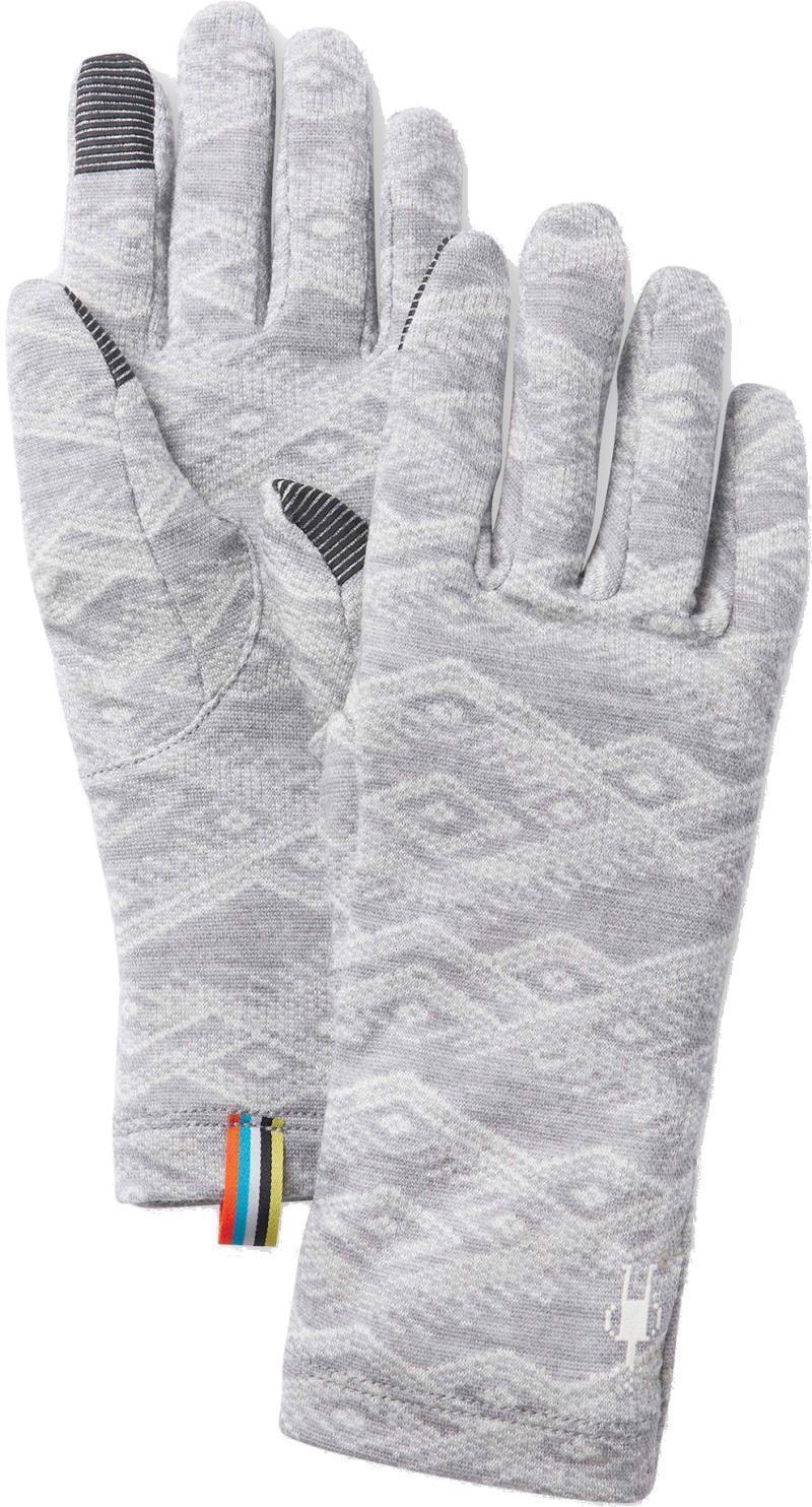 Thermal (250) Merino Pattern Gloves - Light Gray Mountain Fairisle 1