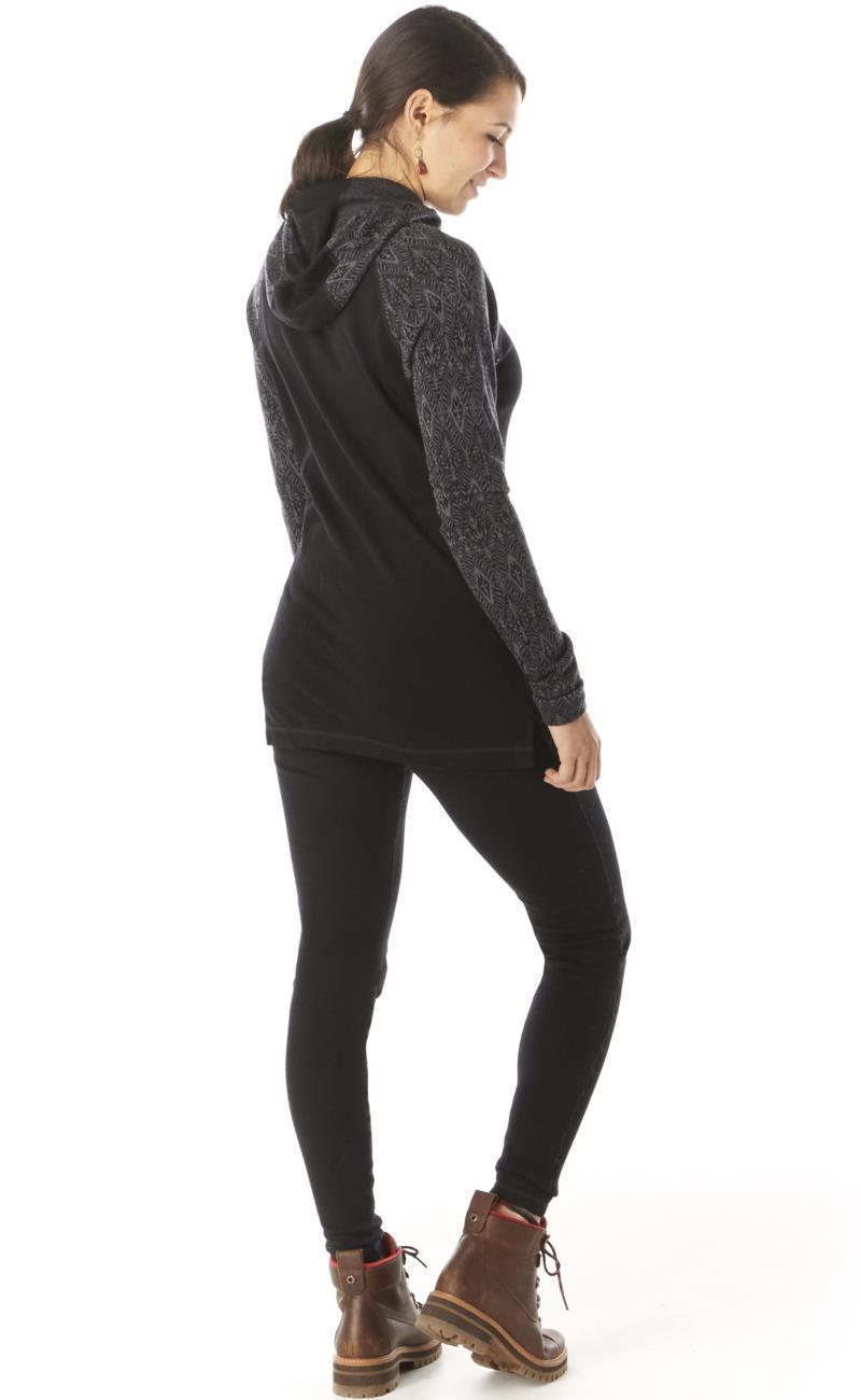 Thermal Merino 250 Drape Neck Hoodie - Womens - Black 3