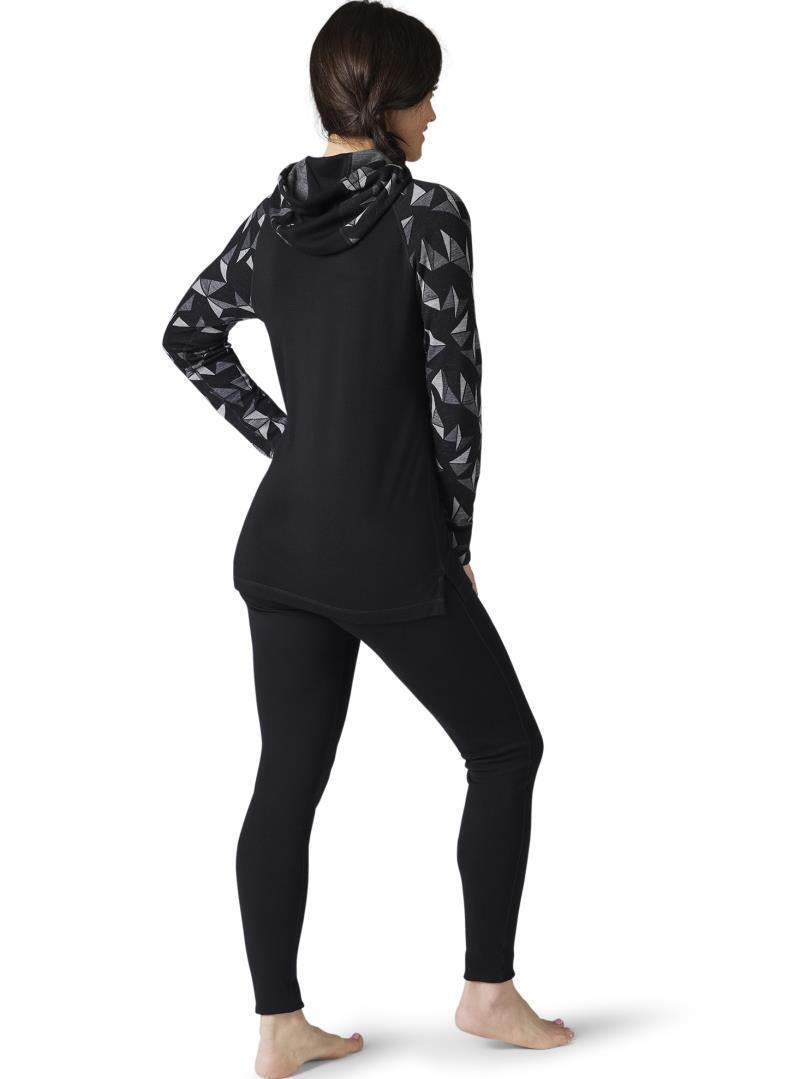 Thermal Merino 250 Drape Neck Hoodie - Womens - Black Pinwheel 3
