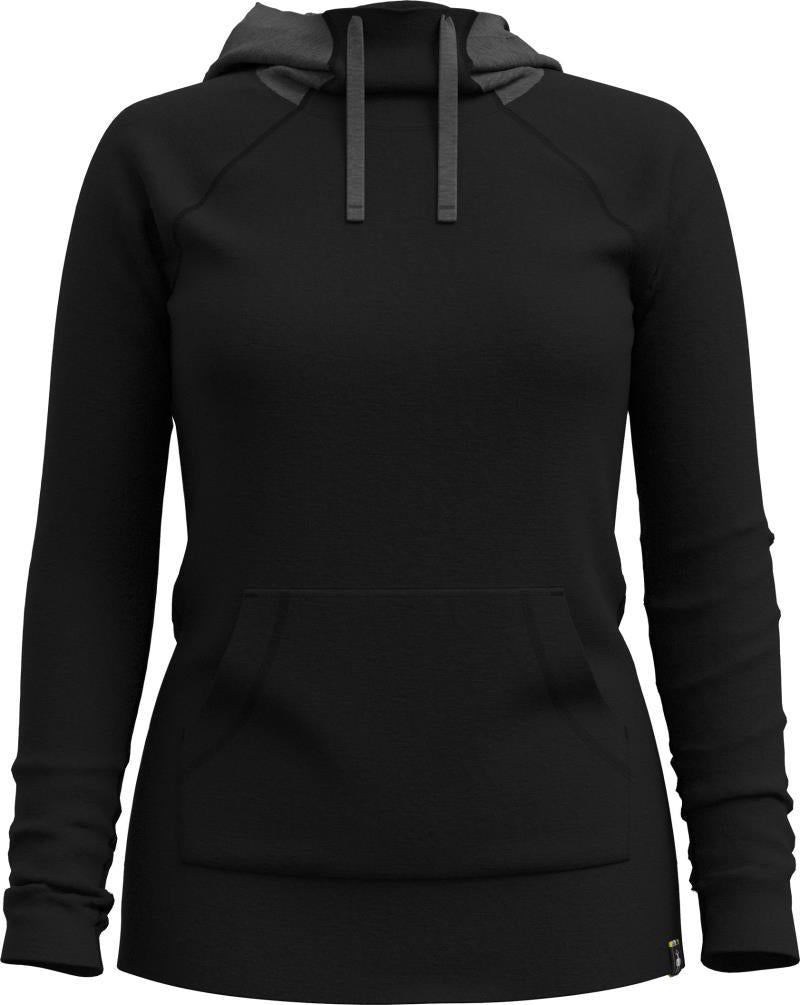 Thermal Merino 250 Drape Neck Hoodie - Womens - Black / Charcoal Heather 1