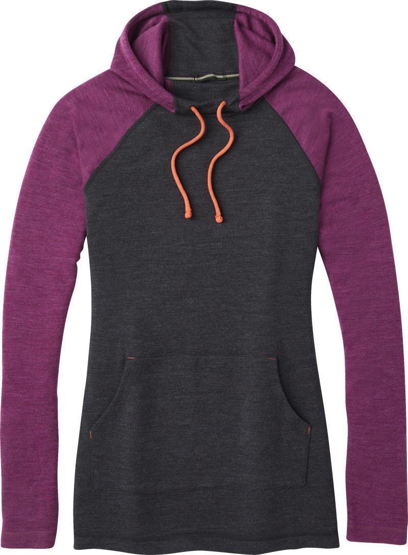 Thermal Merino 250 Drape Neck Hoodie - Womens - Charcoal Heather 1
