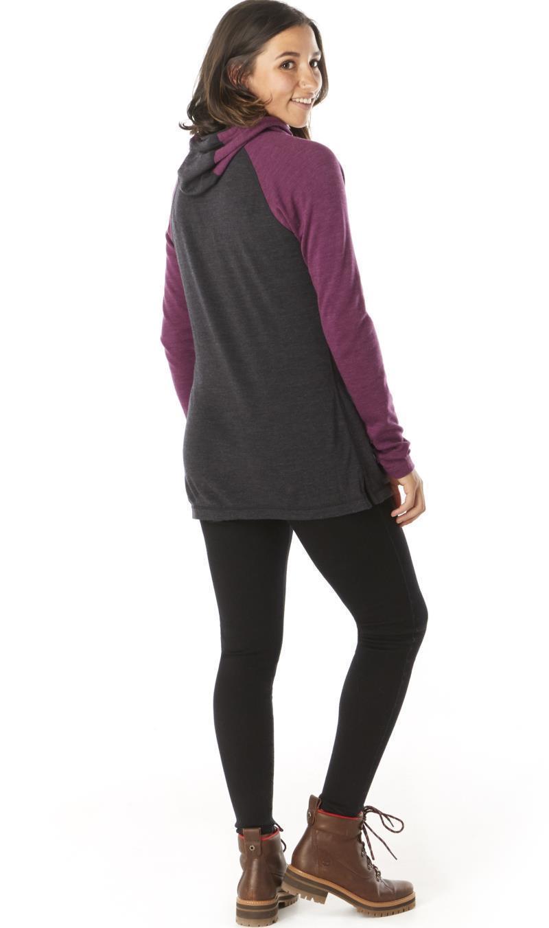 Thermal Merino 250 Drape Neck Hoodie - Womens - Charcoal Heather 3