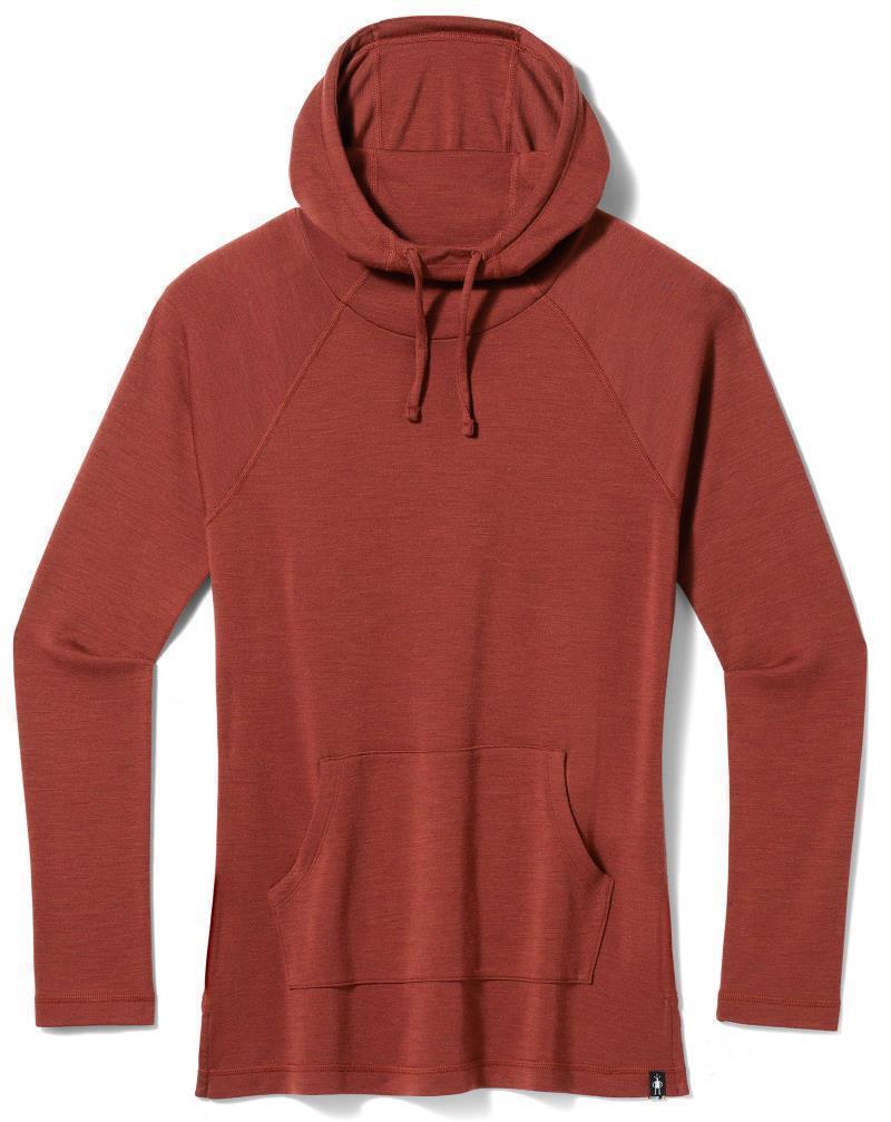 Thermal Merino 250 Drape Neck Hoodie - Womens - Pecan Brown Heather 1