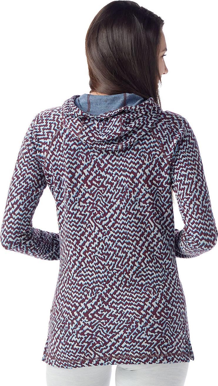 Thermal Merino 250 Drape Neck Hoodie - Womens - Purple Iris Retro Line 3