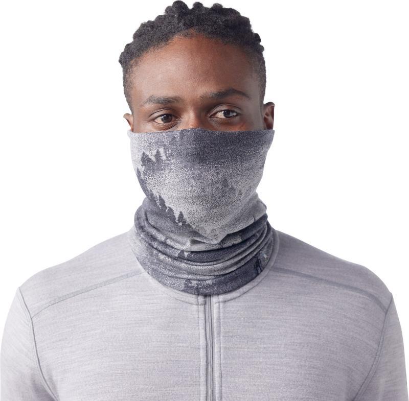Thermal Merino 250 Long Neck Gaiter - Charcoal Foggy Pines 3