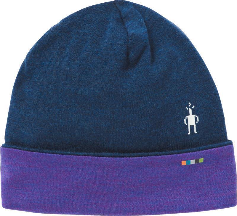 Thermal Merino 250 Reversible Cuffed Beanie - Alpine Blue Heather 1