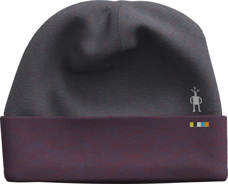 Thermal Merino 250 Reversible Cuffed Beanie - Chalk Violet Heather 2
