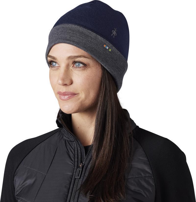 Thermal Merino 250 Reversible Cuffed Beanie - Deep Navy / Medium Gray Heather 2