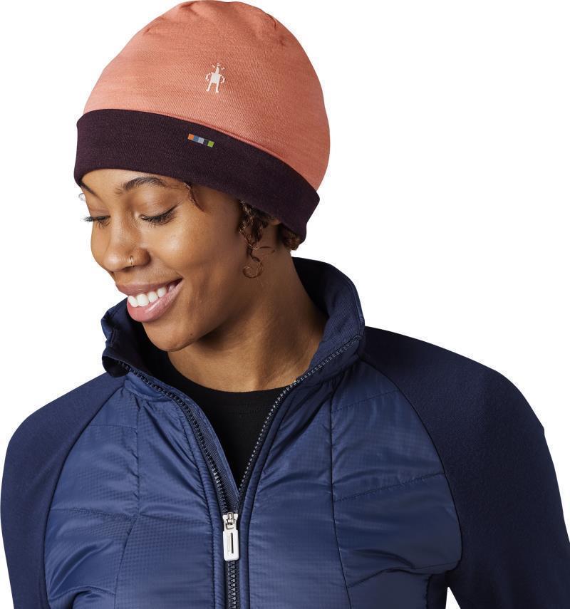 Thermal Merino 250 Reversible Cuffed Beanie - Sunset Coral Heather 2