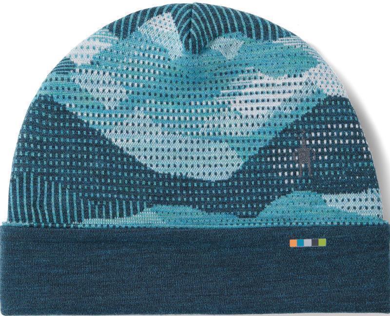 Thermal Merino 250 Reversible Cuffed Beanie - Twilight Blue Mountain Scape 1