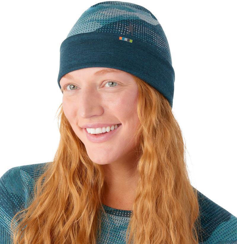 Thermal Merino 250 Reversible Cuffed Beanie - Twilight Blue Mountain Scape 2