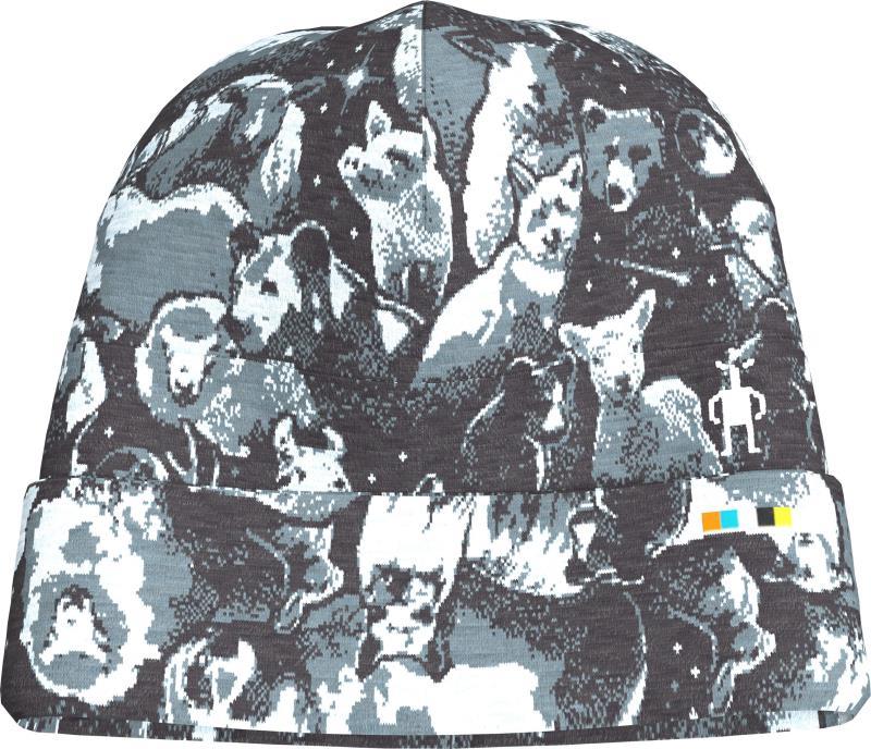 Thermal Merino 250 Reversible Cuffed Beanie - Kids - Winter Sky Animals 1
