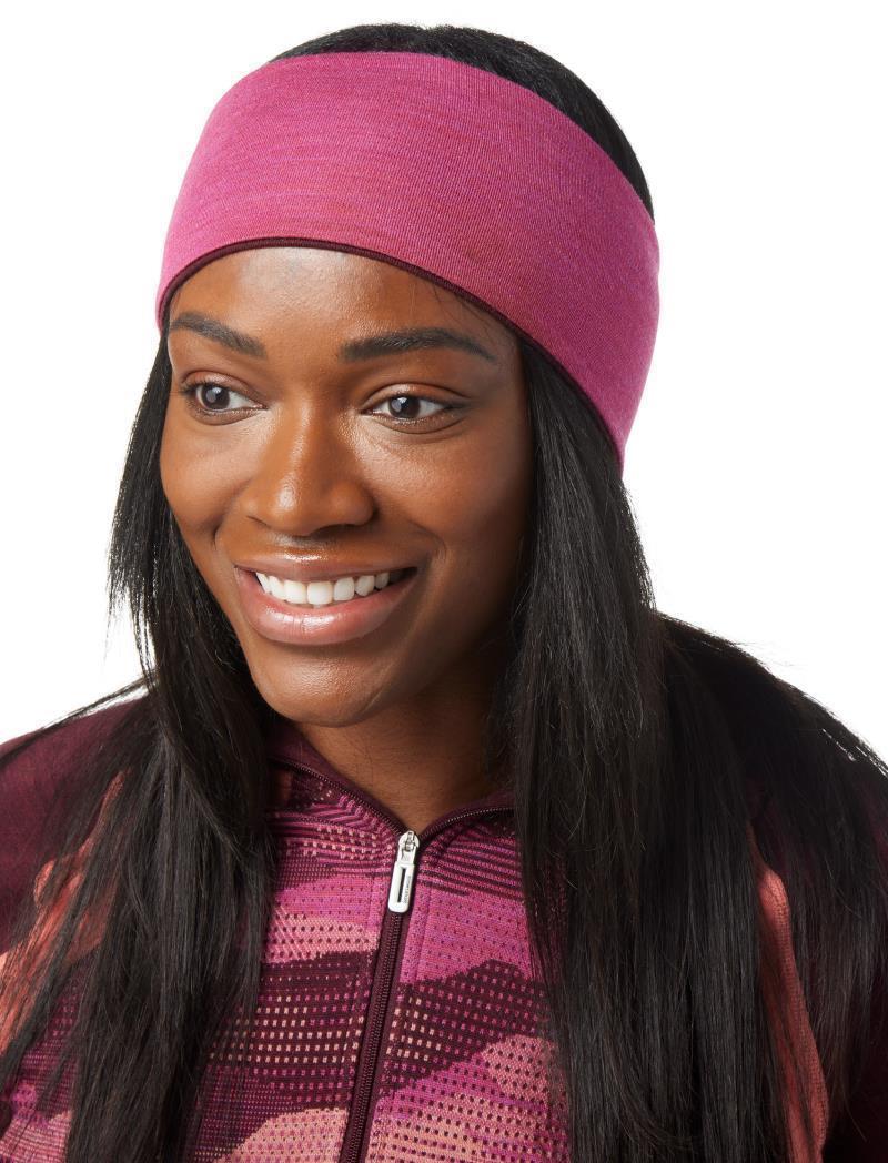 Thermal Merino 250 Reversible Headband - Black Cherry Heather 2