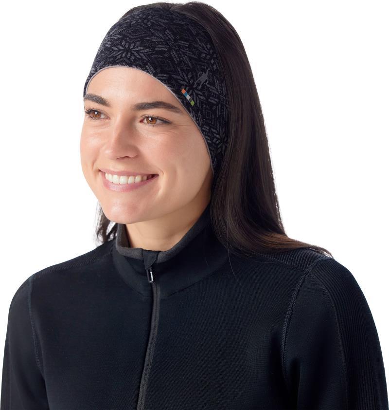 Thermal Merino 250 Reversible Headband - Black Digi Snow 1