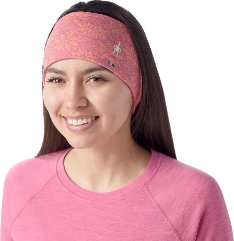 Thermal Merino 250 Reversible Headband - Garden Pink Digi Snow 1