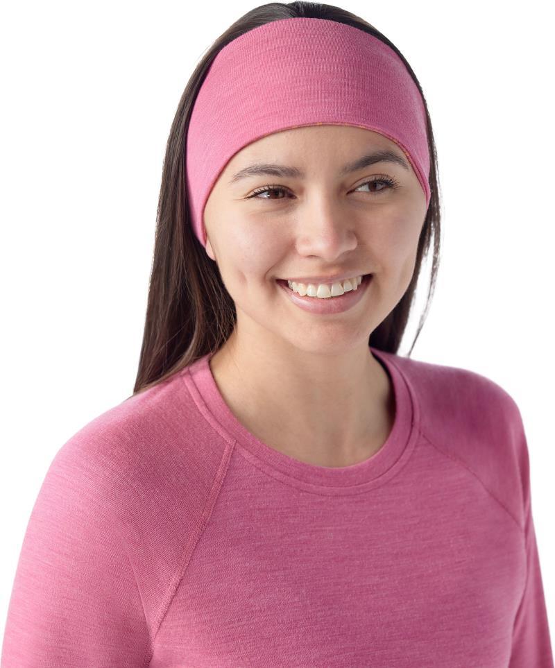 Thermal Merino 250 Reversible Headband - Garden Pink Digi Snow 2