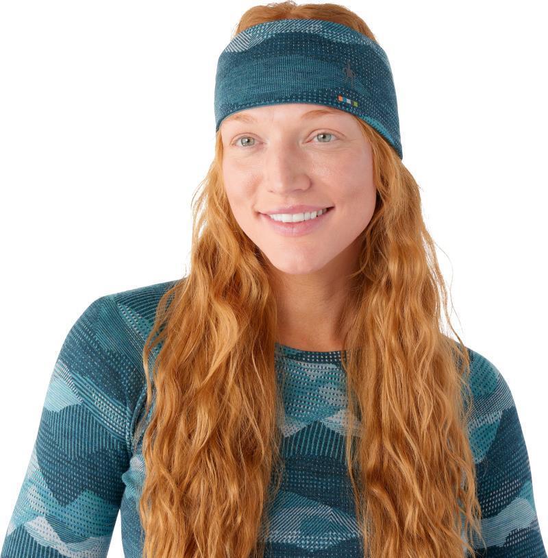 Thermal Merino 250 Reversible Headband - Twilight Blue Mountain Scape 2