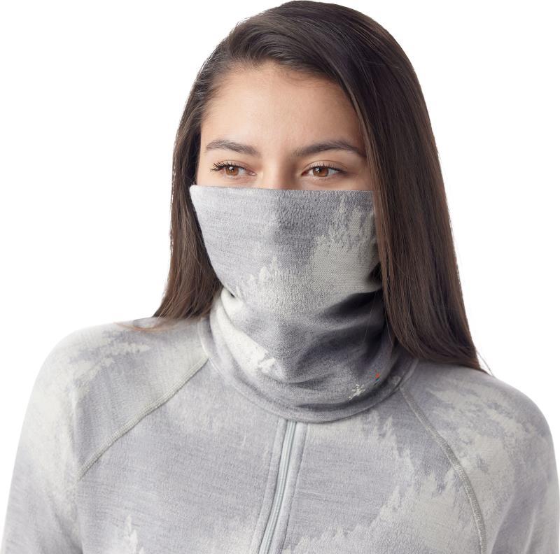 Thermal Merino 250 Reversible Neck Gaiter - Light Gray Foggy Pines 2