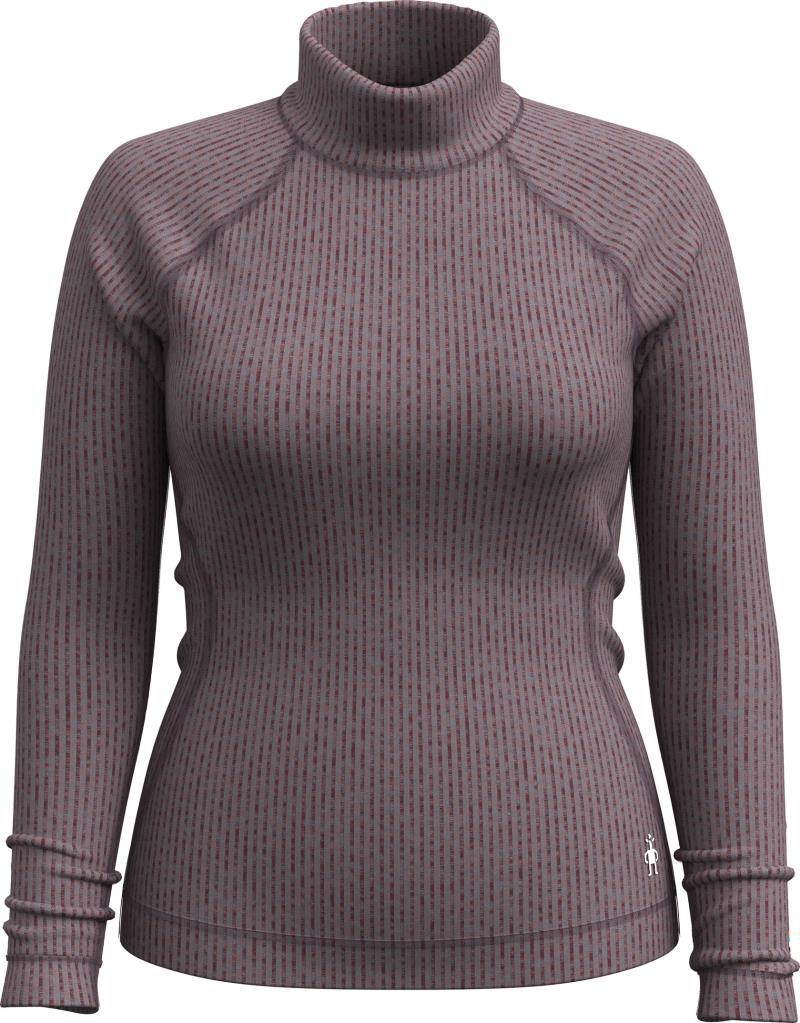 Thermal Merino 250 Rib Turtleneck - Womens - Chalk Violet Heather 1