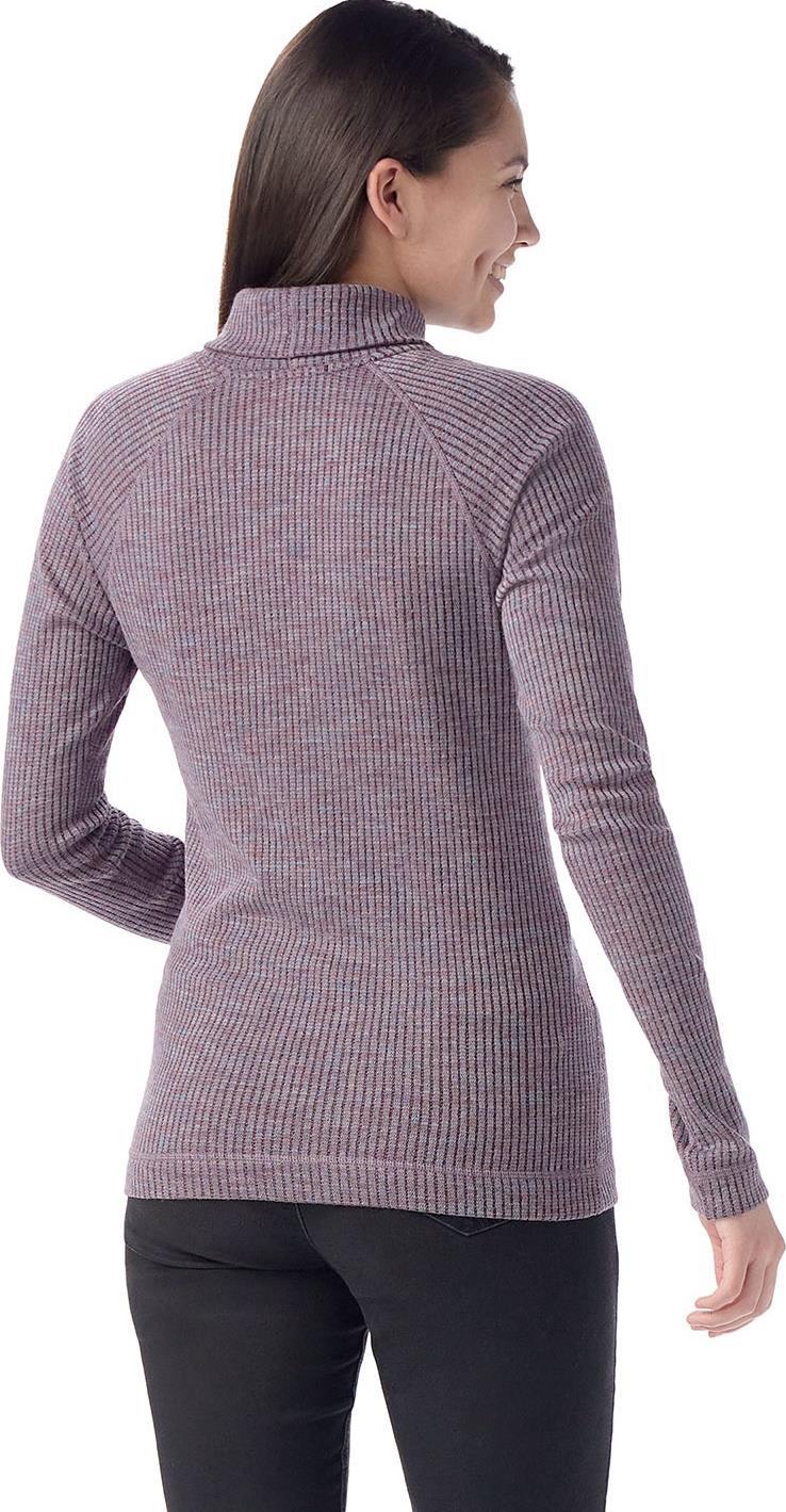 Thermal Merino 250 Rib Turtleneck - Womens - Chalk Violet Heather 3