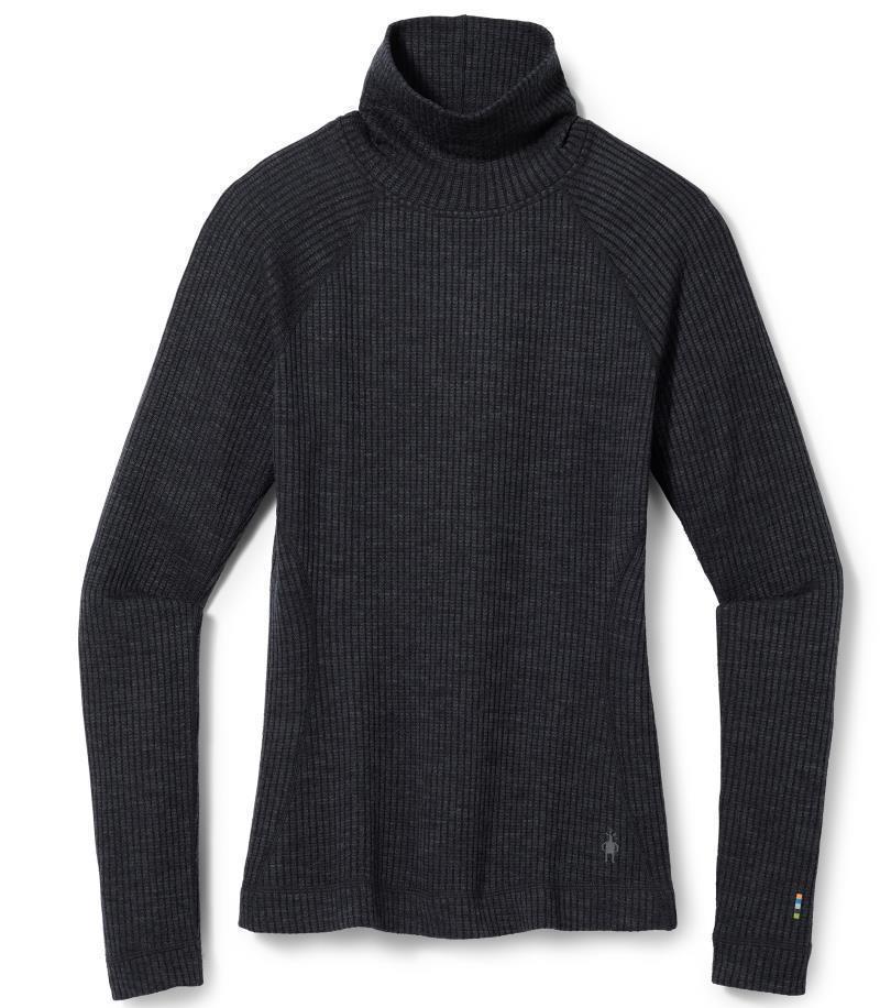 Thermal Merino 250 Rib Turtleneck - Womens - Charcoal Heather 1