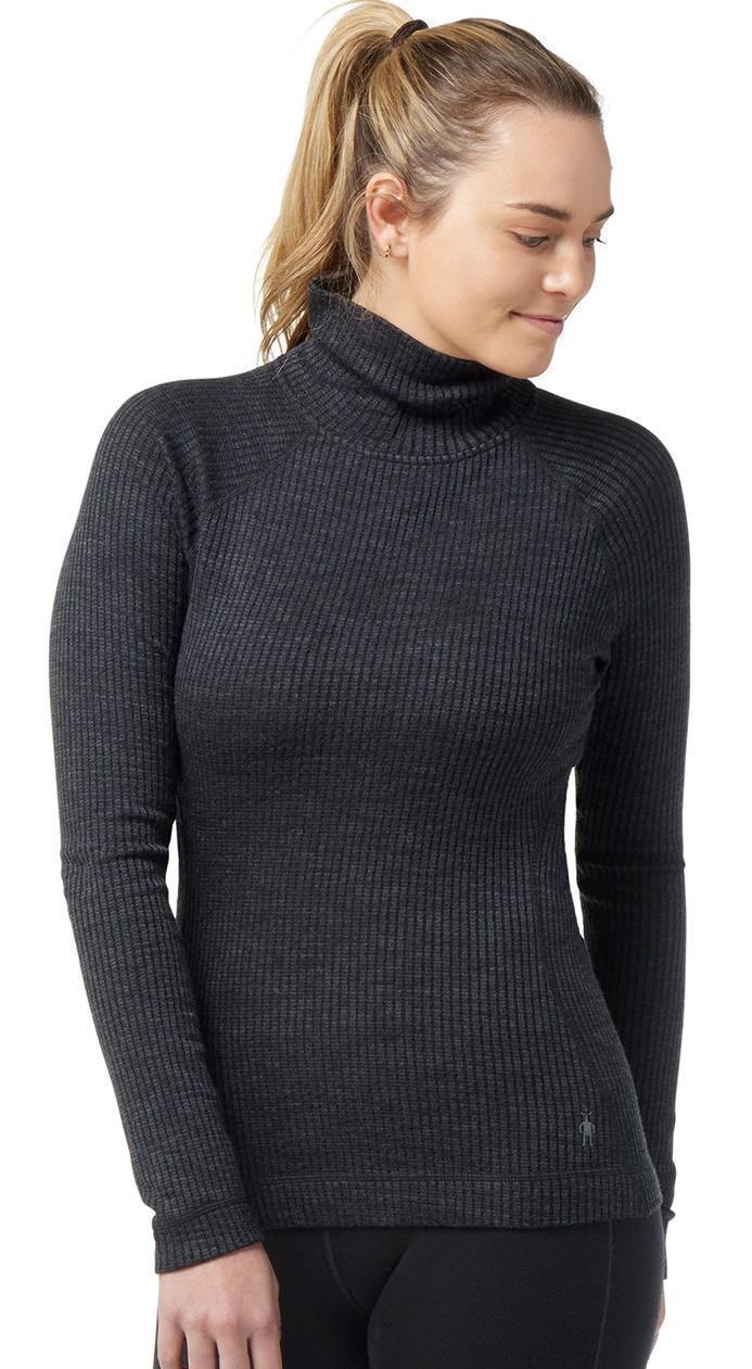 Thermal Merino 250 Rib Turtleneck - Womens - Charcoal Heather 2