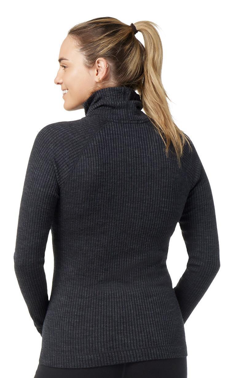 Thermal Merino 250 Rib Turtleneck - Womens - Charcoal Heather 3