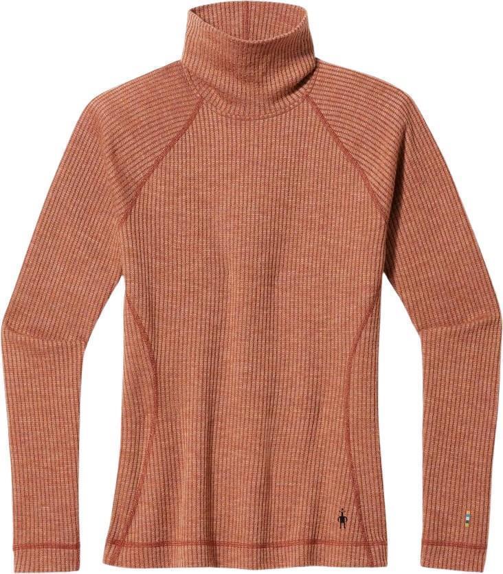 Thermal Merino 250 Rib Turtleneck - Womens - Pecan Brown Heather 1