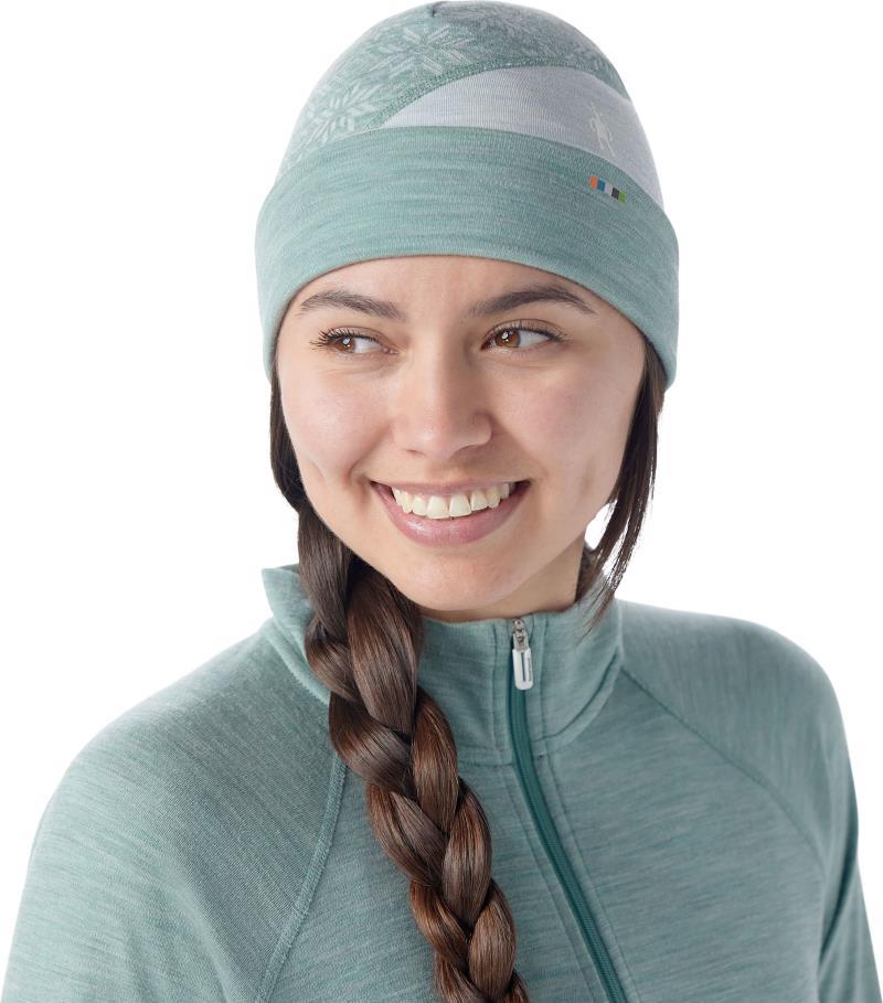 Thermal Merino Colorblock Beanie - Arctic Green Digi Snow 2