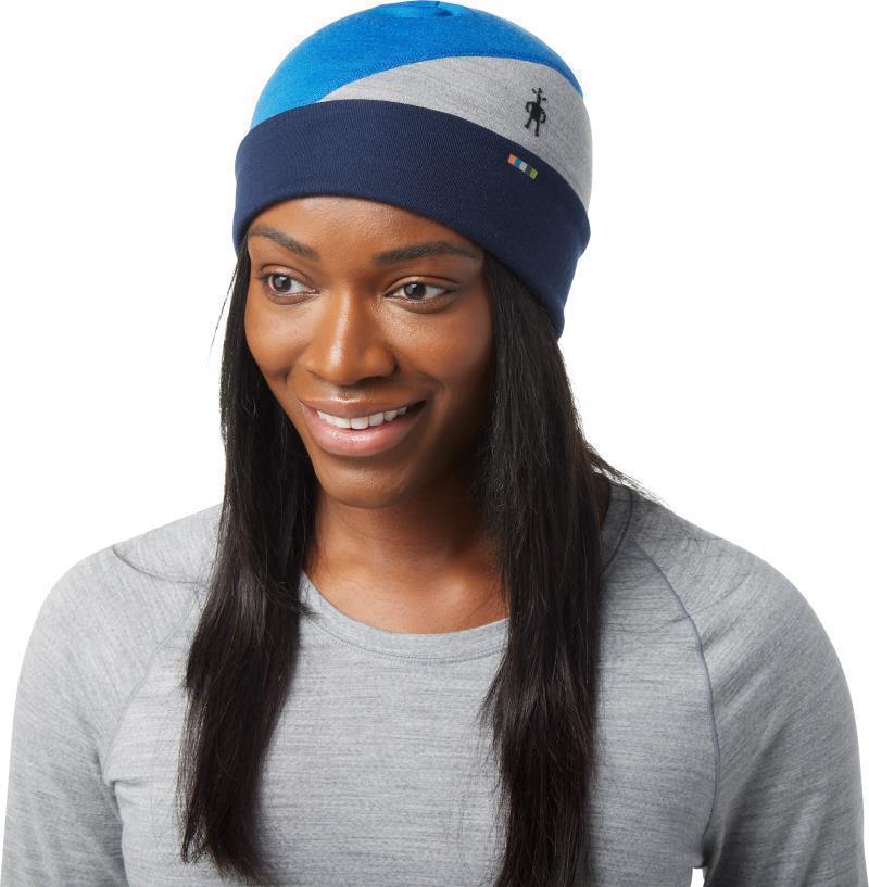 Thermal Merino Colorblock Beanie - Laguna Blue Heather 2