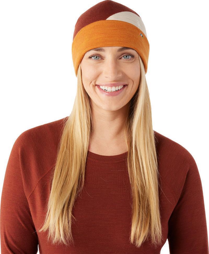 Thermal Merino Colorblock Beanie - Marmalade Heather 2