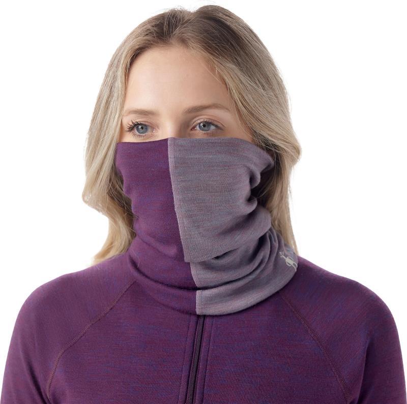 Thermal Merino Colorblock Neck Gaiter - Purple Iris Heather 3