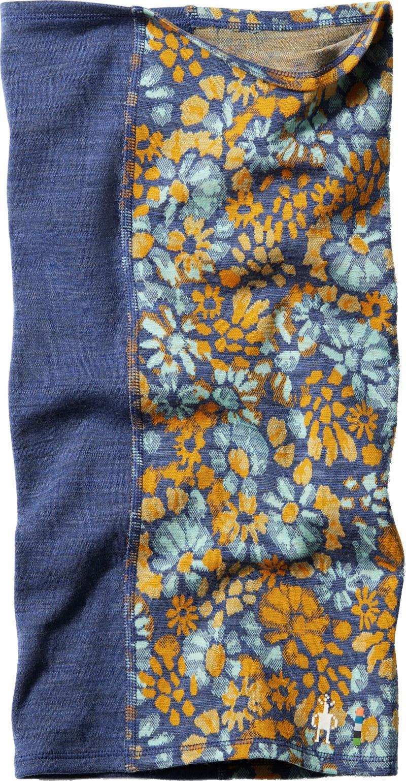 Thermal Merino Colorblock Neck Gaiter - nightfall blue floral 1