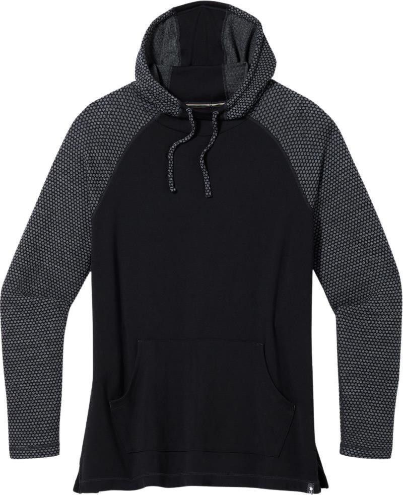 Thermal Merino Drape Neck Hoodie Plus - Womens - Black Dot 1