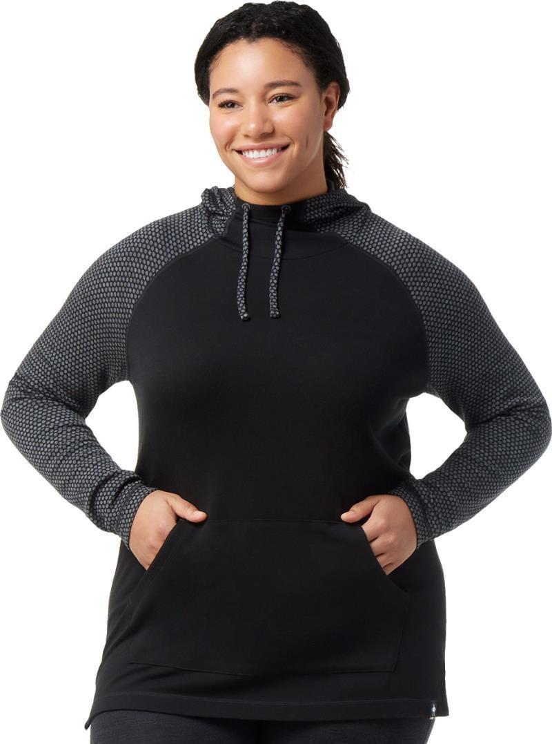 Thermal Merino Drape Neck Hoodie Plus - Womens - Black Dot 2