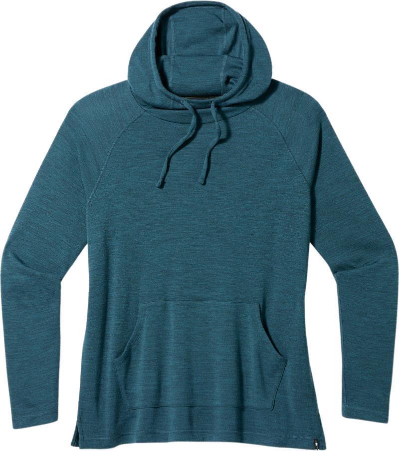 Thermal Merino Drape Neck Hoodie Plus - Womens - Twilight Blue Heather 1