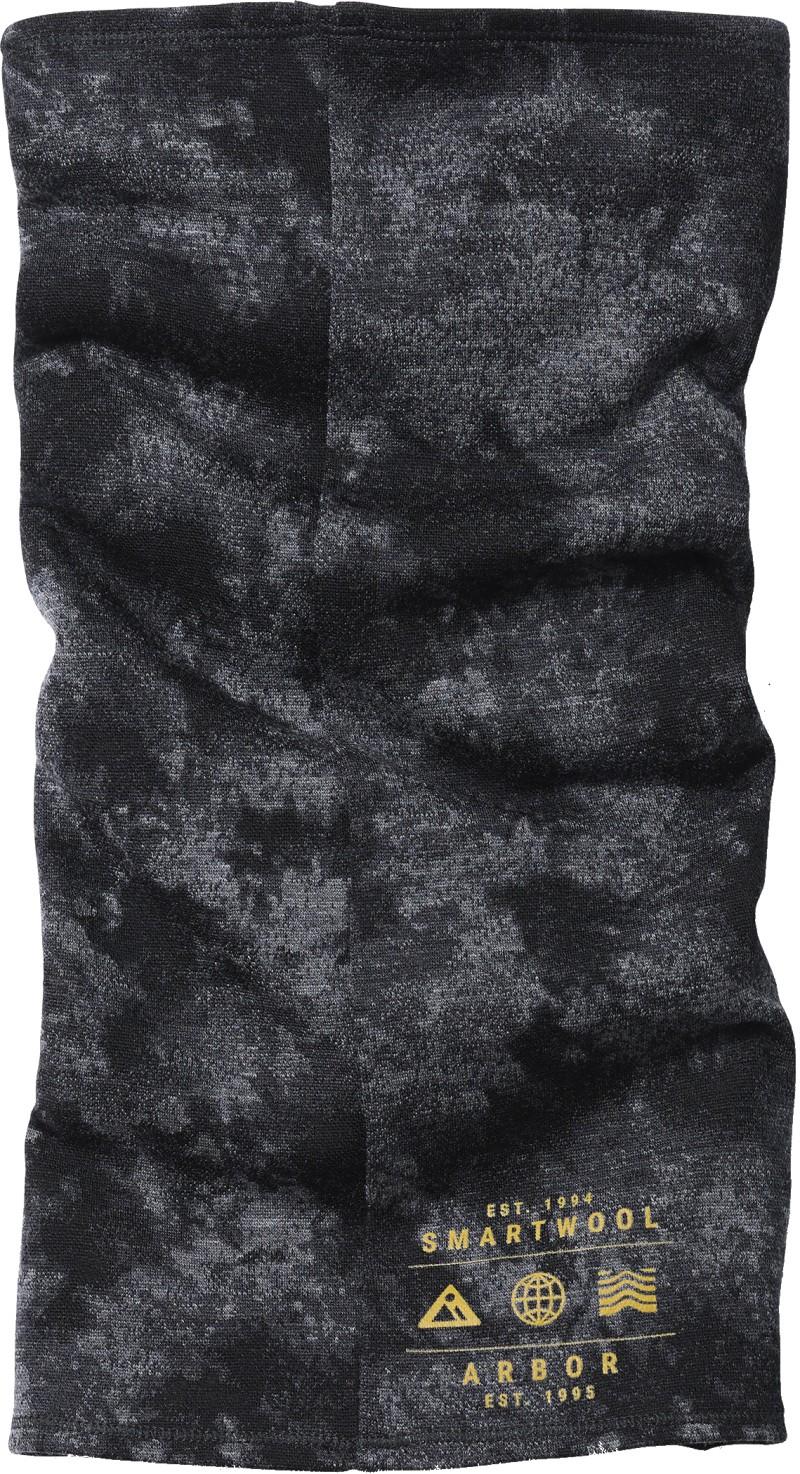 Thermal Merino Long Neck Gaiter - black tie dye 1