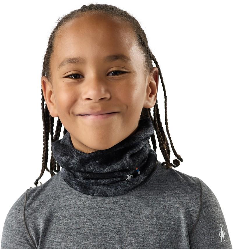 Thermal Merino Neck Gaiter - Kids - black tie dye 1