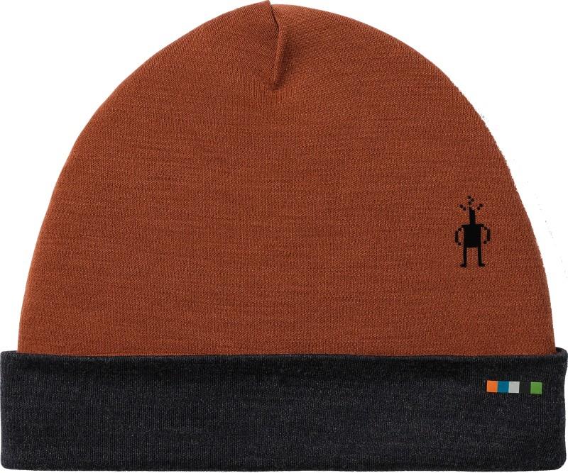 Thermal Merino Reversible Cuffed Beanie - burnt sienna 1