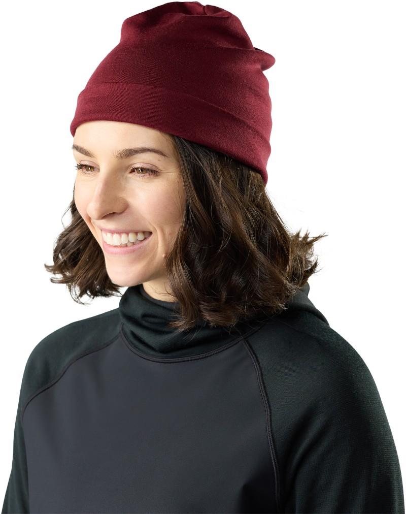 Thermal Merino Reversible Cuffed Beanie - cherry lacquer 1