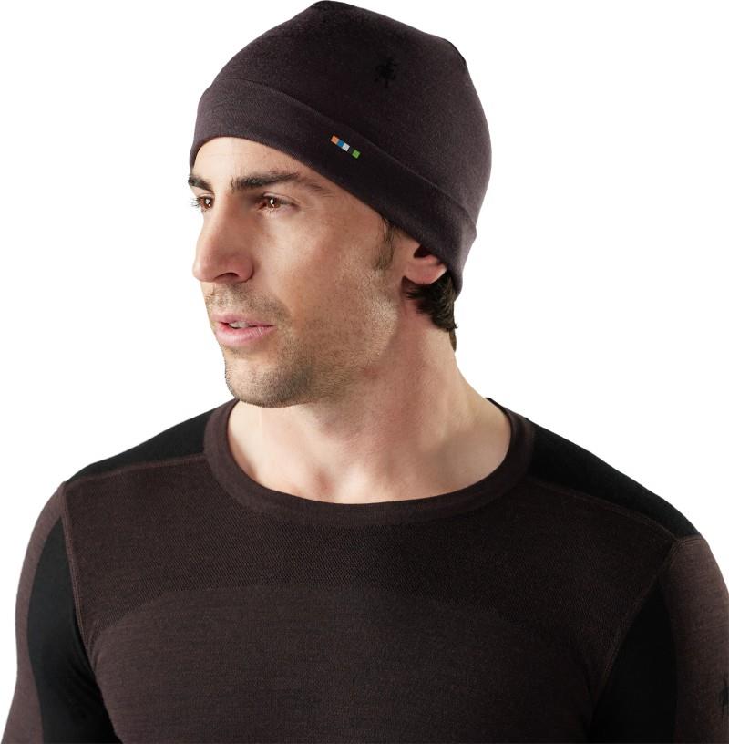 Thermal Merino Reversible Cuffed Beanie - mink heather 1
