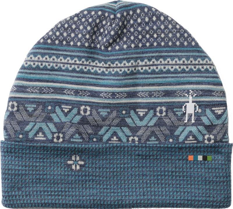 Thermal Merino Reversible Cuffed Beanie - nightfall fair isle fun 1